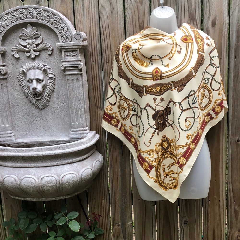 Classy Playful Equestrian, Horse, Hunting scenes Silk Twill Square Scarf/Shawl
